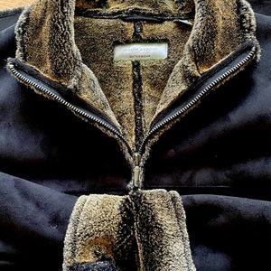 Joseph Abboud Men’s MicroSuede Faux Fur Lined Jacket